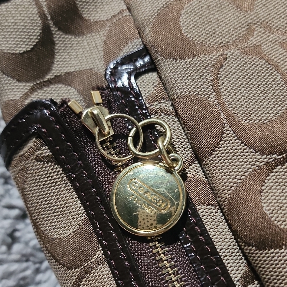Coach Brown Shoulder Bag with Signature Monogram - Picture 3 of 14